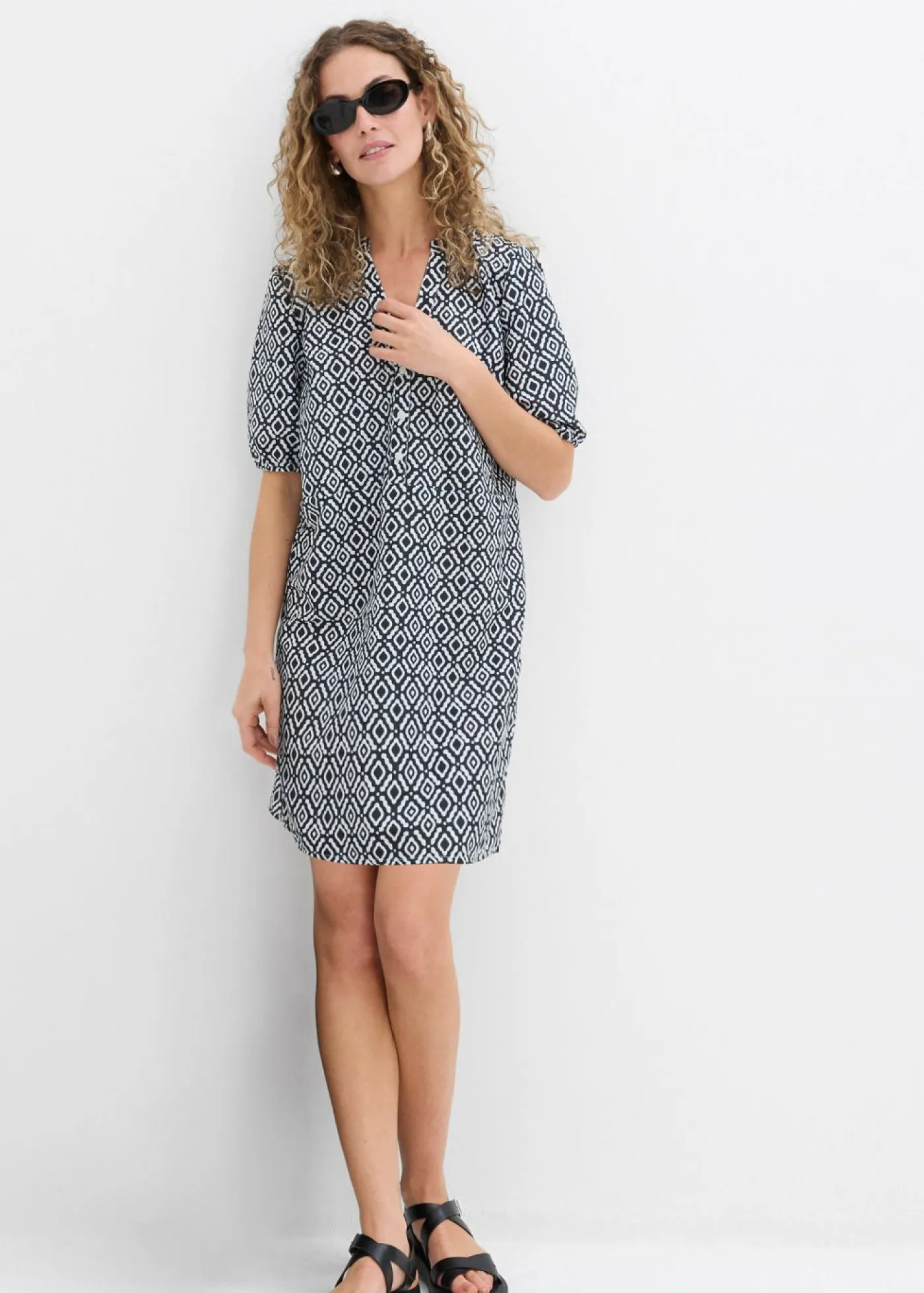 Online Vestido tipo túnica de viscosa fluida Mujer Vestidos