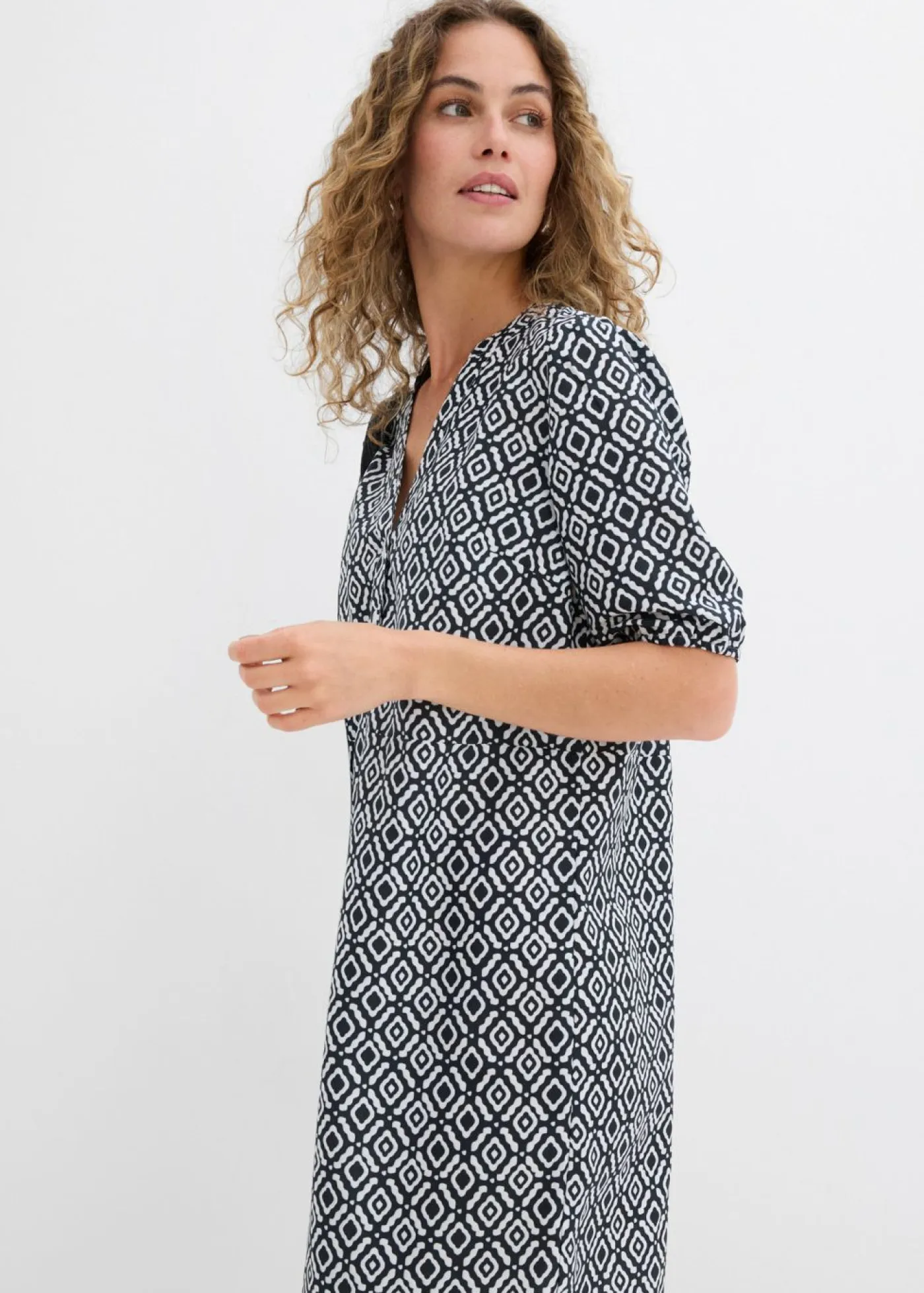 Online Vestido tipo túnica de viscosa fluida Mujer Vestidos