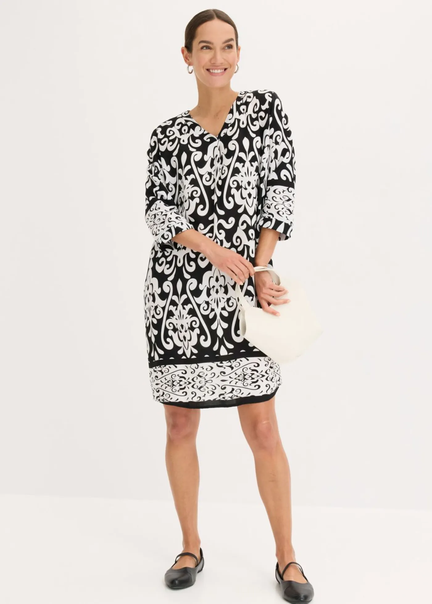 Vestido tipo túnica de viscosa fluida Mujer Vestidos|Novedades