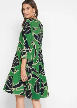 Outlet Vestido tipo túnica de viscosa fluida Mujer Vestidos|Novedades