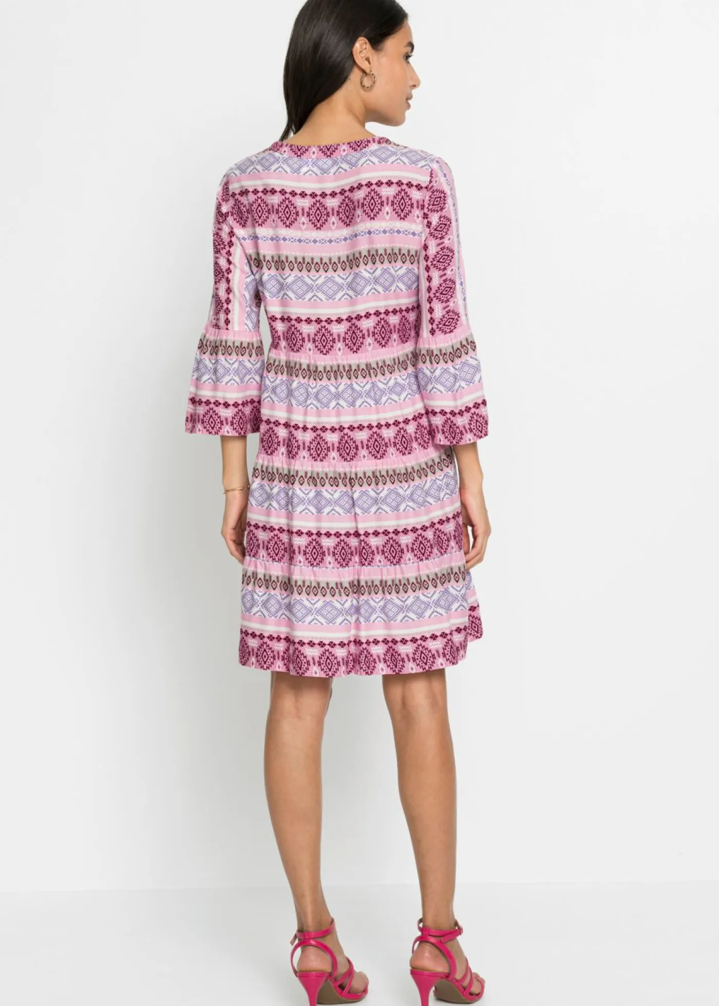 Sale Vestido tipo túnica de viscosa fluida Mujer Vestidos