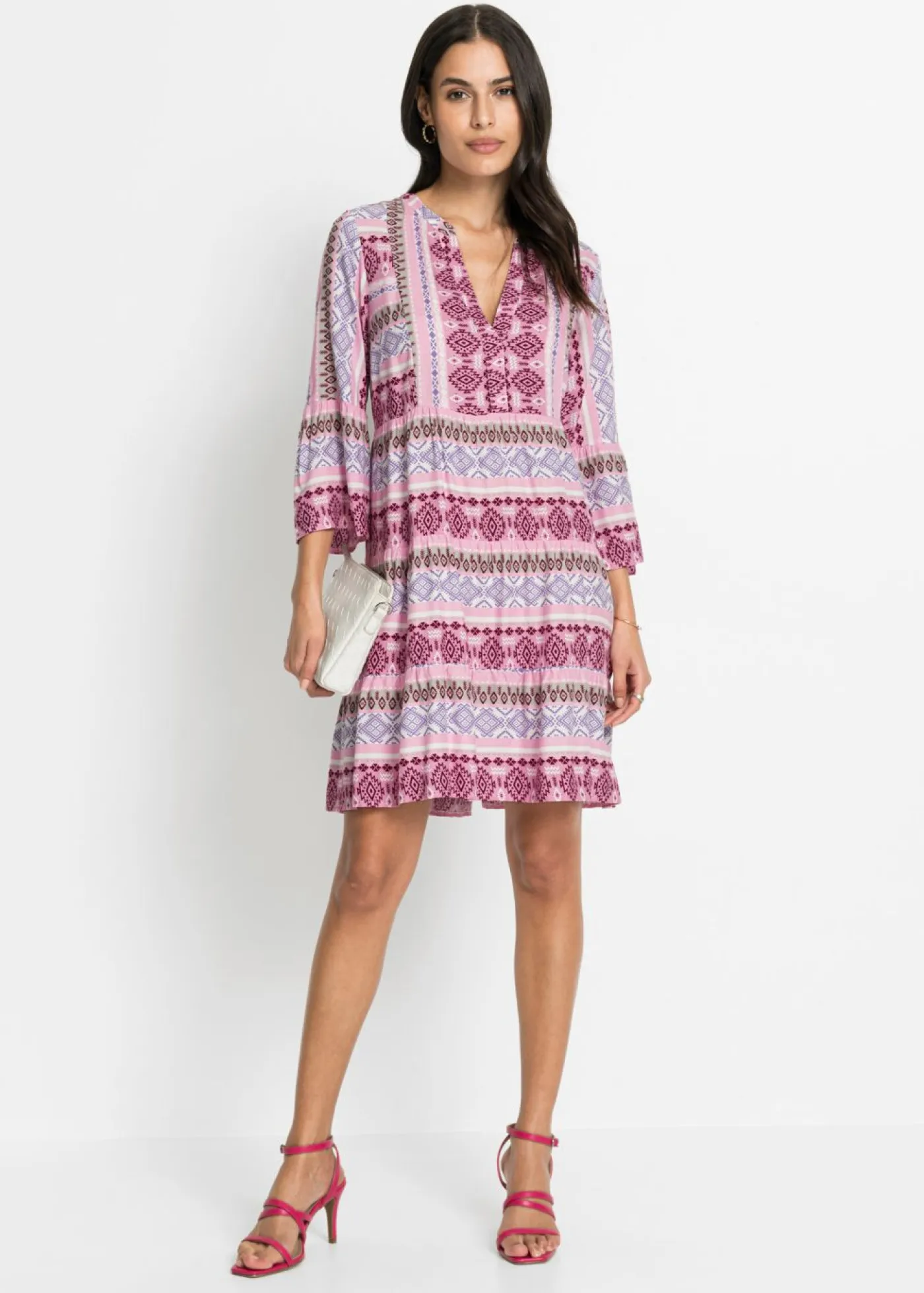 Sale Vestido tipo túnica de viscosa fluida Mujer Vestidos