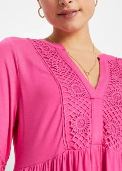Sale Vestido tipo túnica de viscosa suave Mujer Vestidos|Novedades