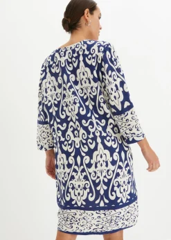 Outlet Vestido tipo túnica de viscosa fluida Mujer Vestidos|Novedades