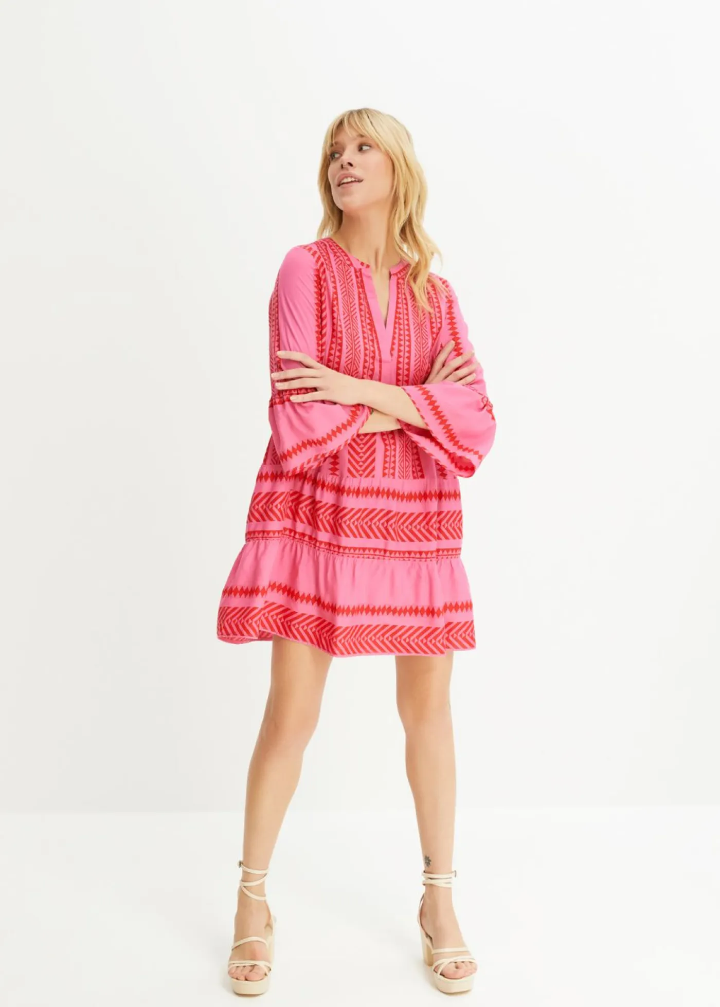 Discount Vestido tipo túnica de viscosa fluida Mujer Vestidos