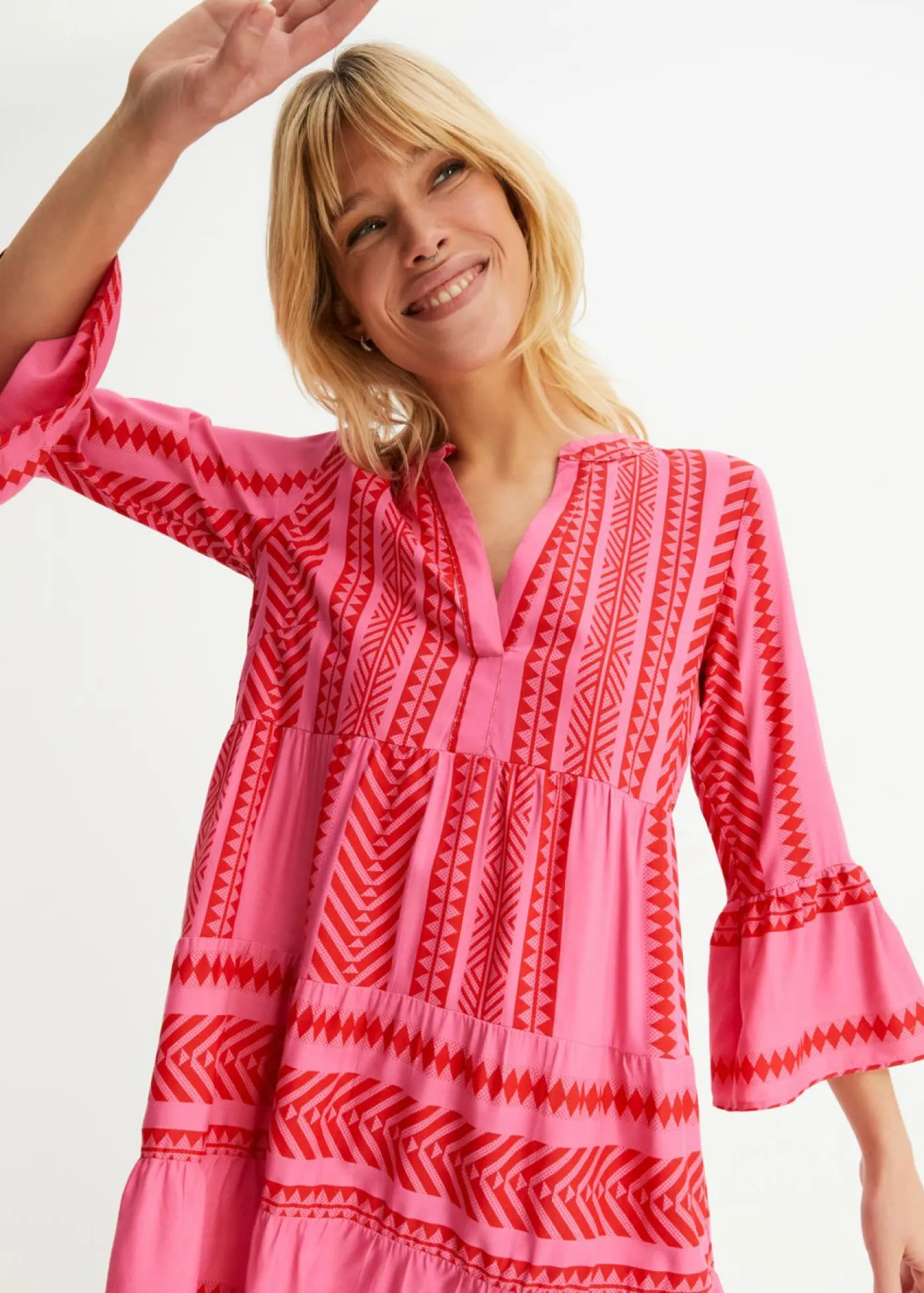 Discount Vestido tipo túnica de viscosa fluida Mujer Vestidos