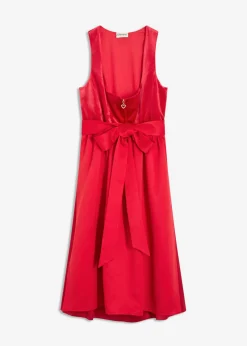 Hot Vestido tirolés con terciopelo y largo midi (2 piezas) Mujer Vestidos