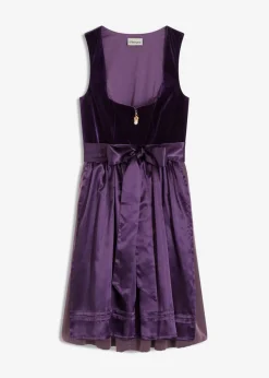 Best Vestido tirolés con terciopelo y largo midi (2 piezas) Mujer Vestidos