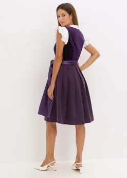 Best Vestido tirolés con terciopelo y largo midi (2 piezas) Mujer Vestidos