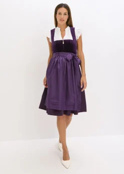 Best Vestido tirolés con terciopelo y largo midi (2 piezas) Mujer Vestidos