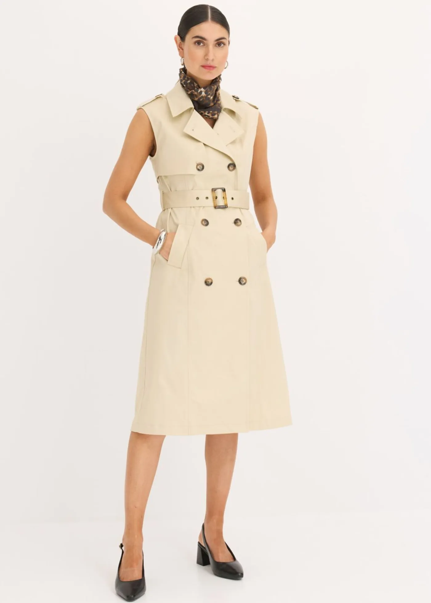 Best Vestido trench con cinturón (2 piezas) Mujer Vestidos