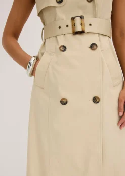 Best Vestido trench con cinturón (2 piezas) Mujer Vestidos