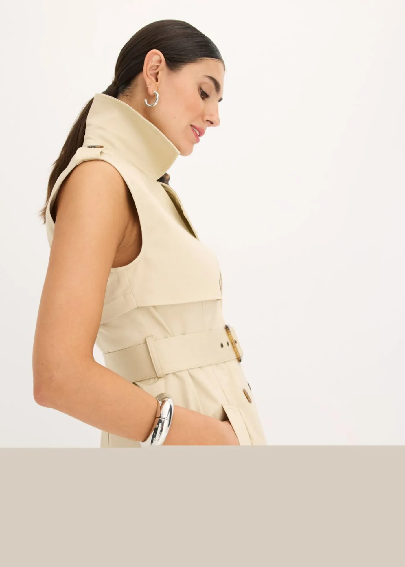 Best Vestido trench con cinturón (2 piezas) Mujer Vestidos