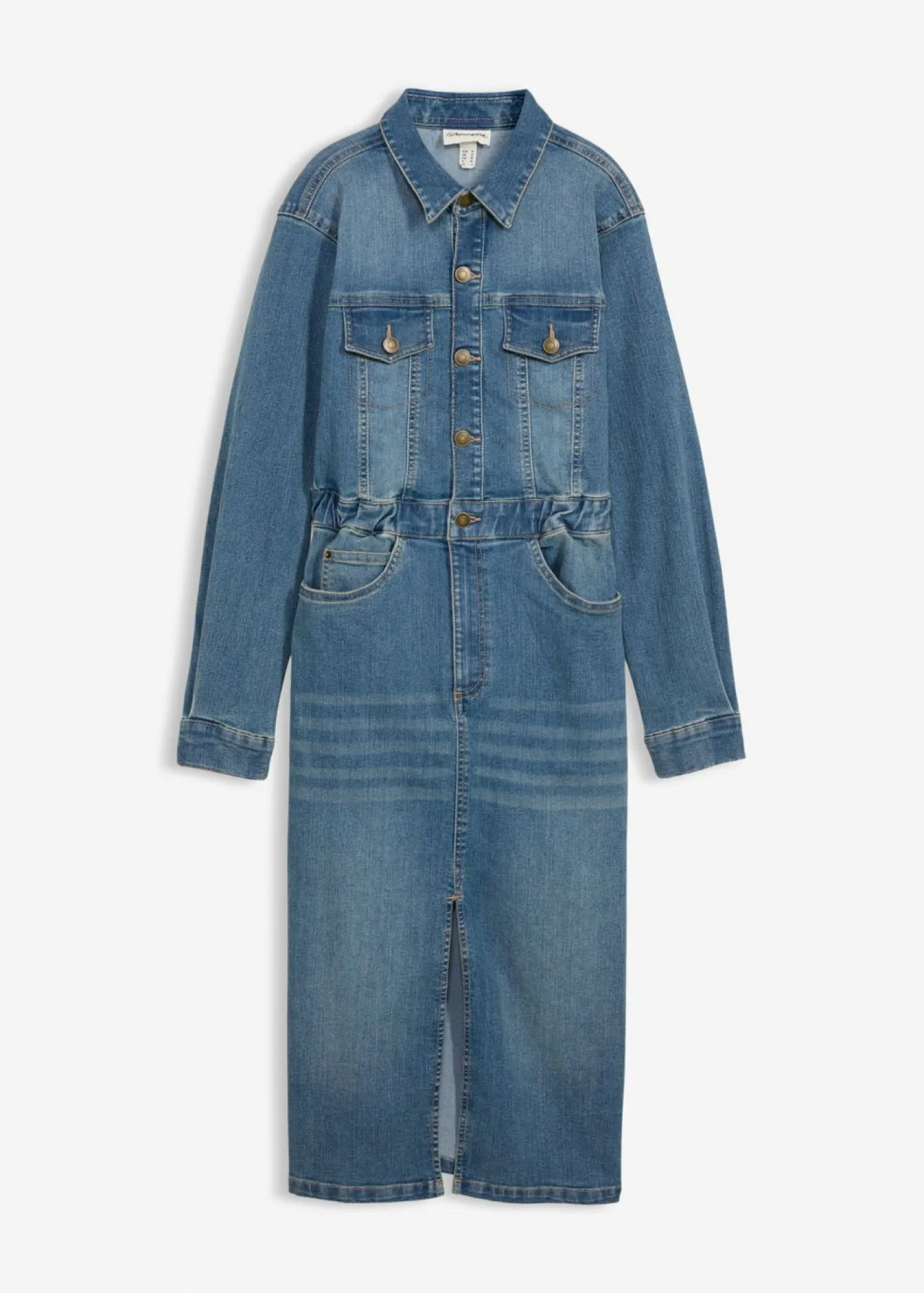 Discount Vestido vaquero con algodón orgánico Mujer Tallas Pequeñas|Vestidos