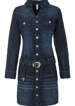 Sale Vestido vaquero con cinturón Mujer Vestidos