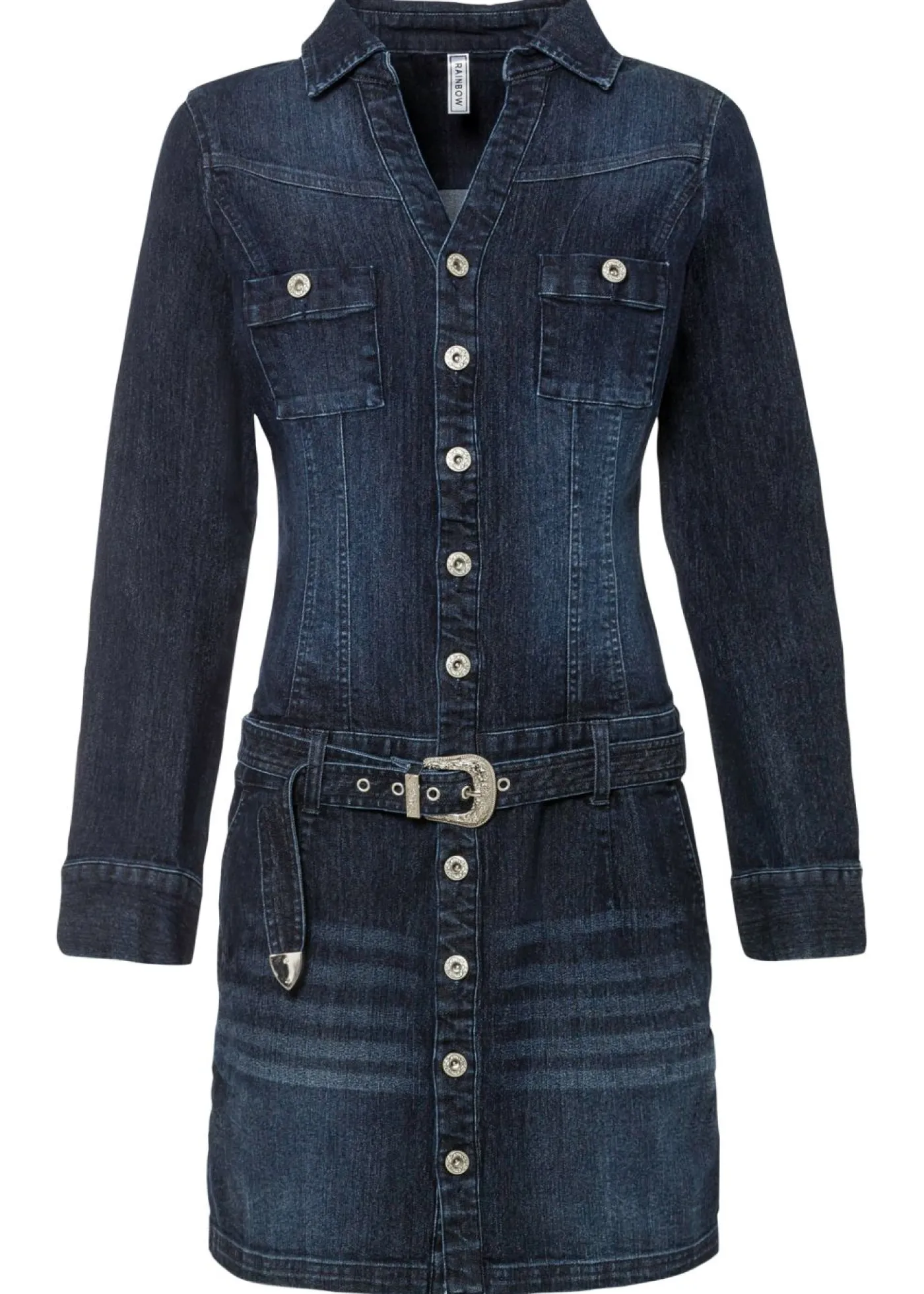 Sale Vestido vaquero con cinturón Mujer Vestidos