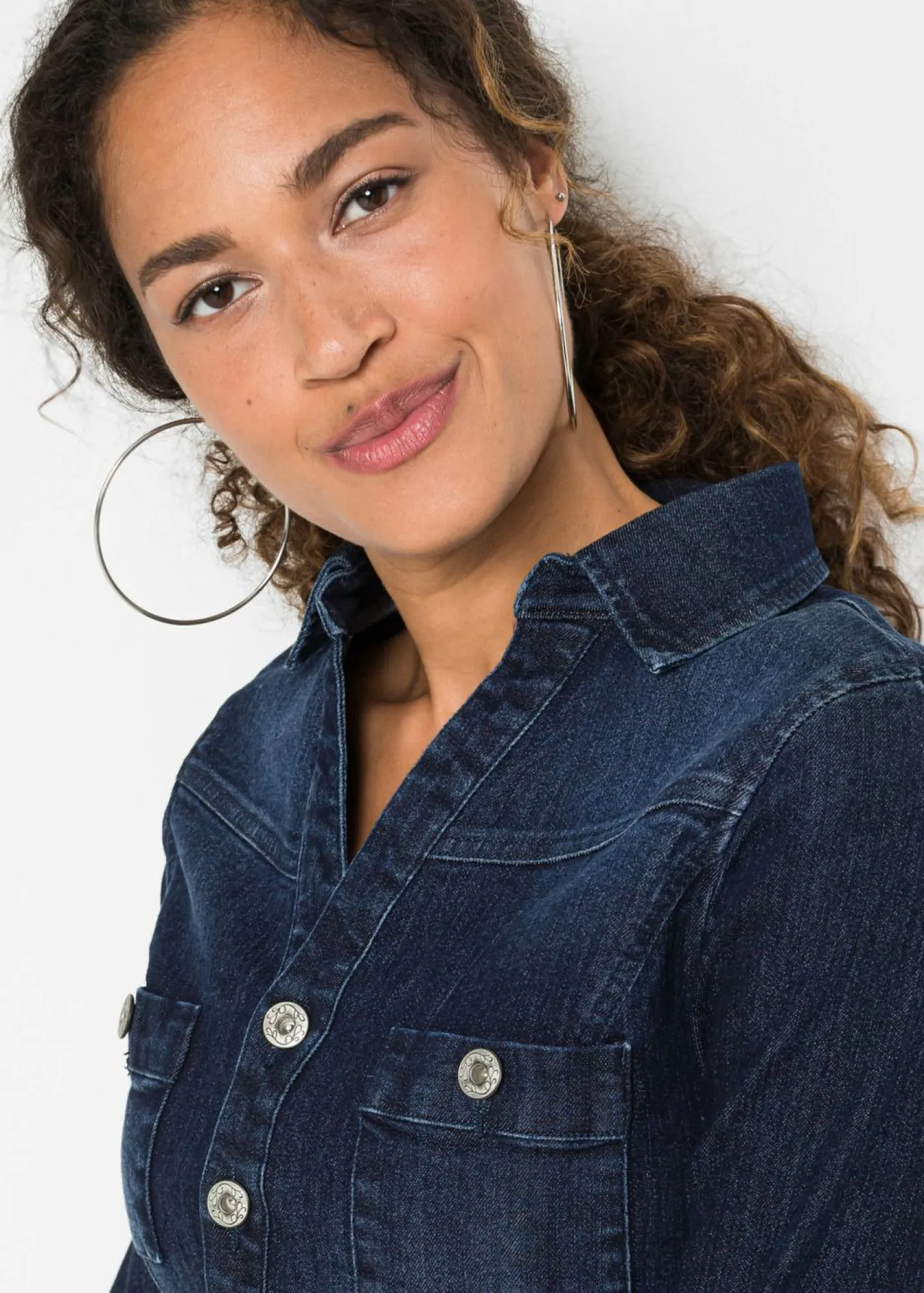 Sale Vestido vaquero con cinturón Mujer Vestidos