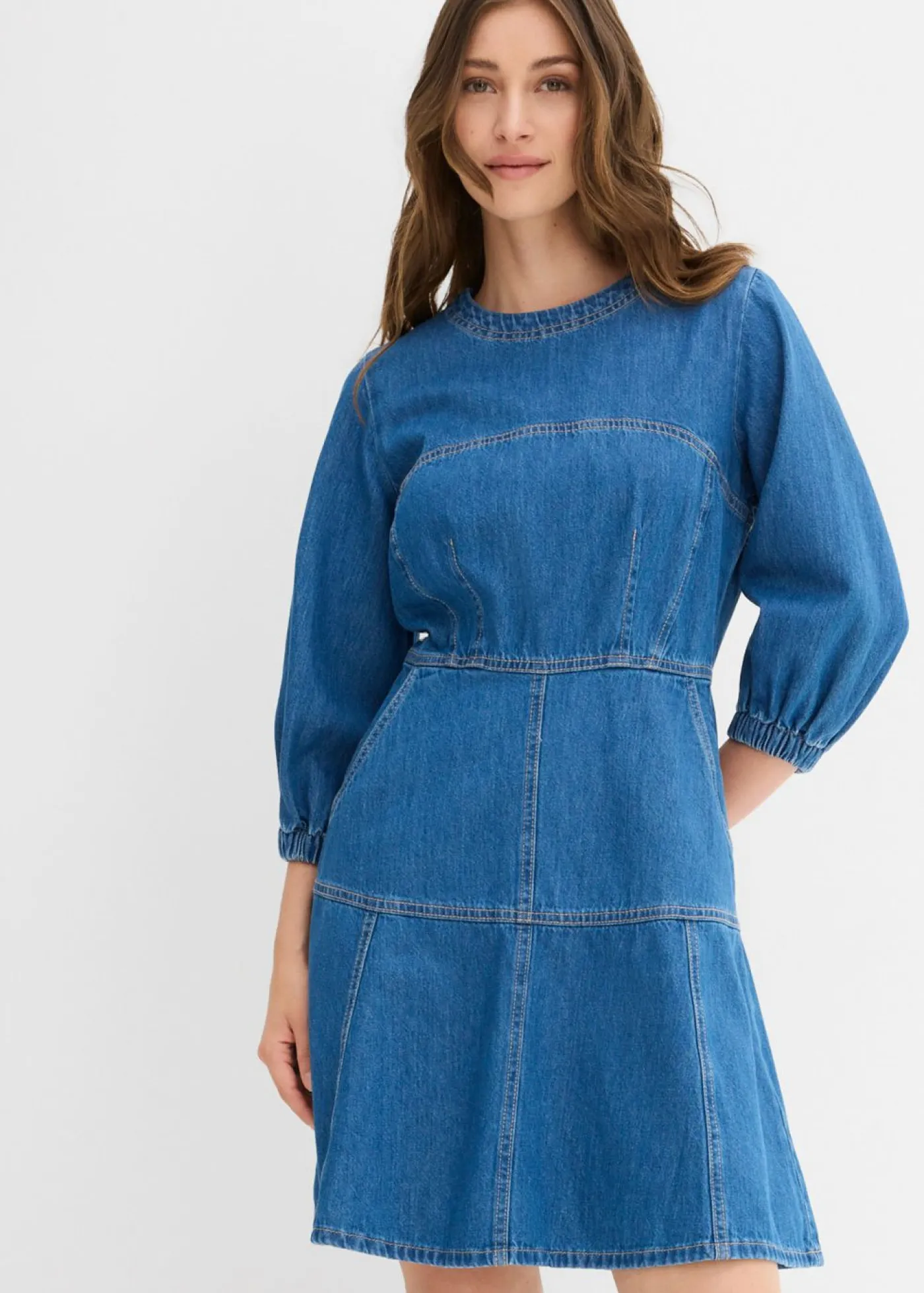 Online Vestido vaquero de algodón puro Mujer Vestidos