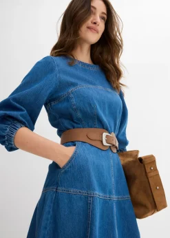 Online Vestido vaquero de algodón puro Mujer Vestidos