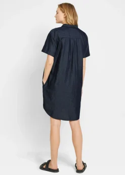Vestido vaquero de manga corta Mujer Vestidos