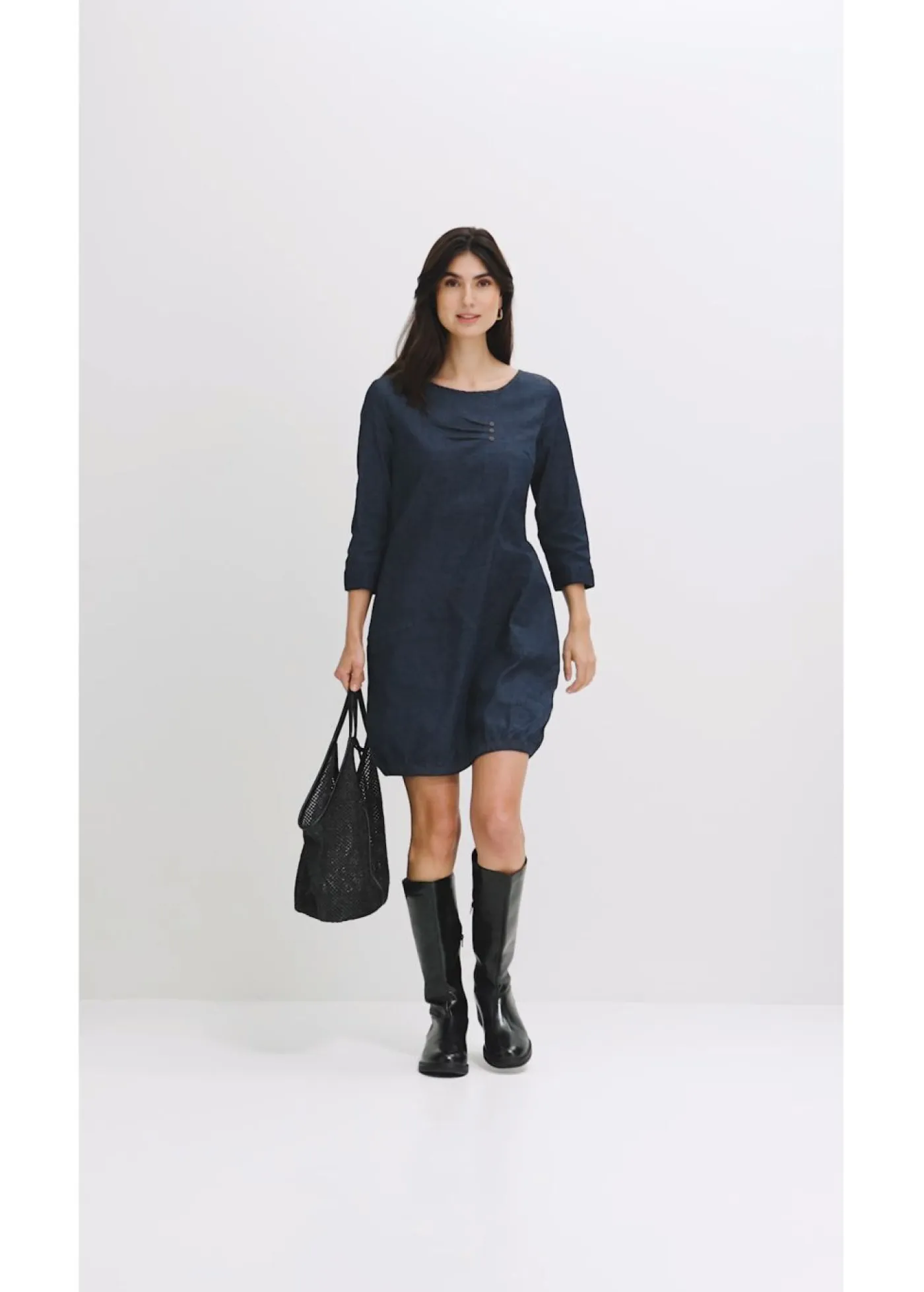 Vestido vaquero elástico Mujer Vestidos