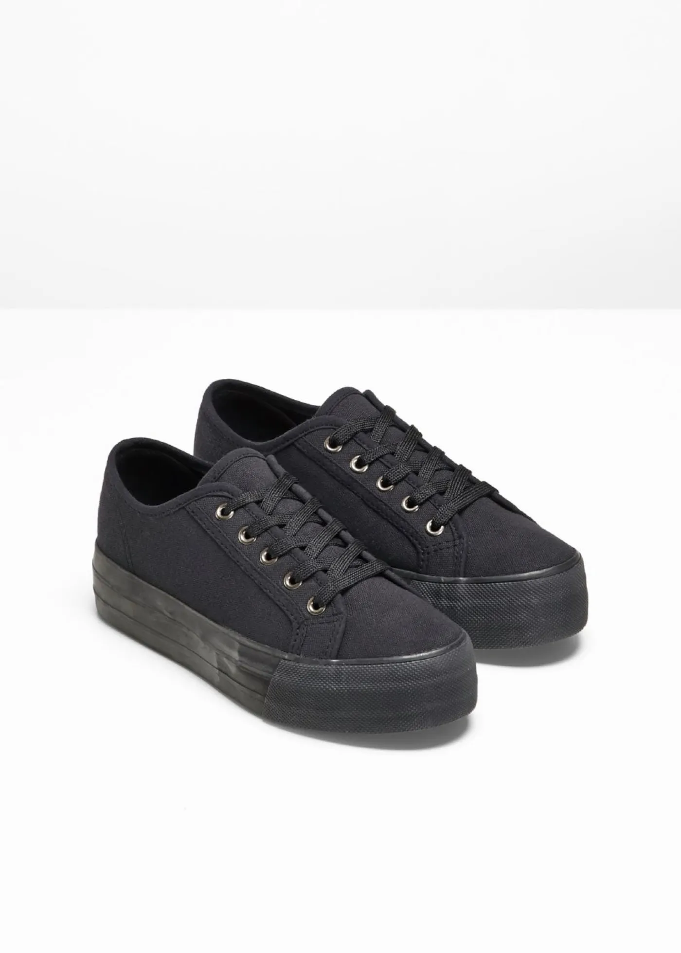 Outlet Zapatillas con plataforma de lona de algodón Mujer Tendencias·Zapatos Veganos|Zapatillas
