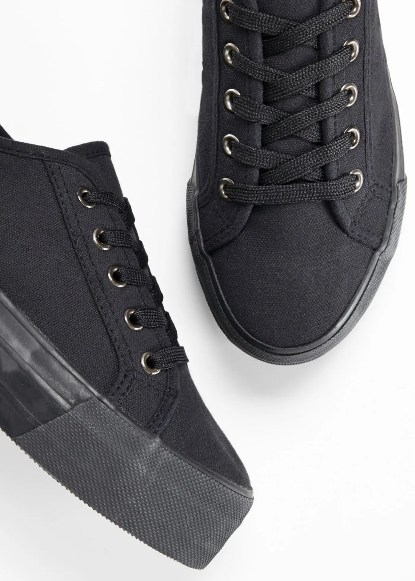Outlet Zapatillas con plataforma de lona de algodón Mujer Tendencias·Zapatos Veganos|Zapatillas