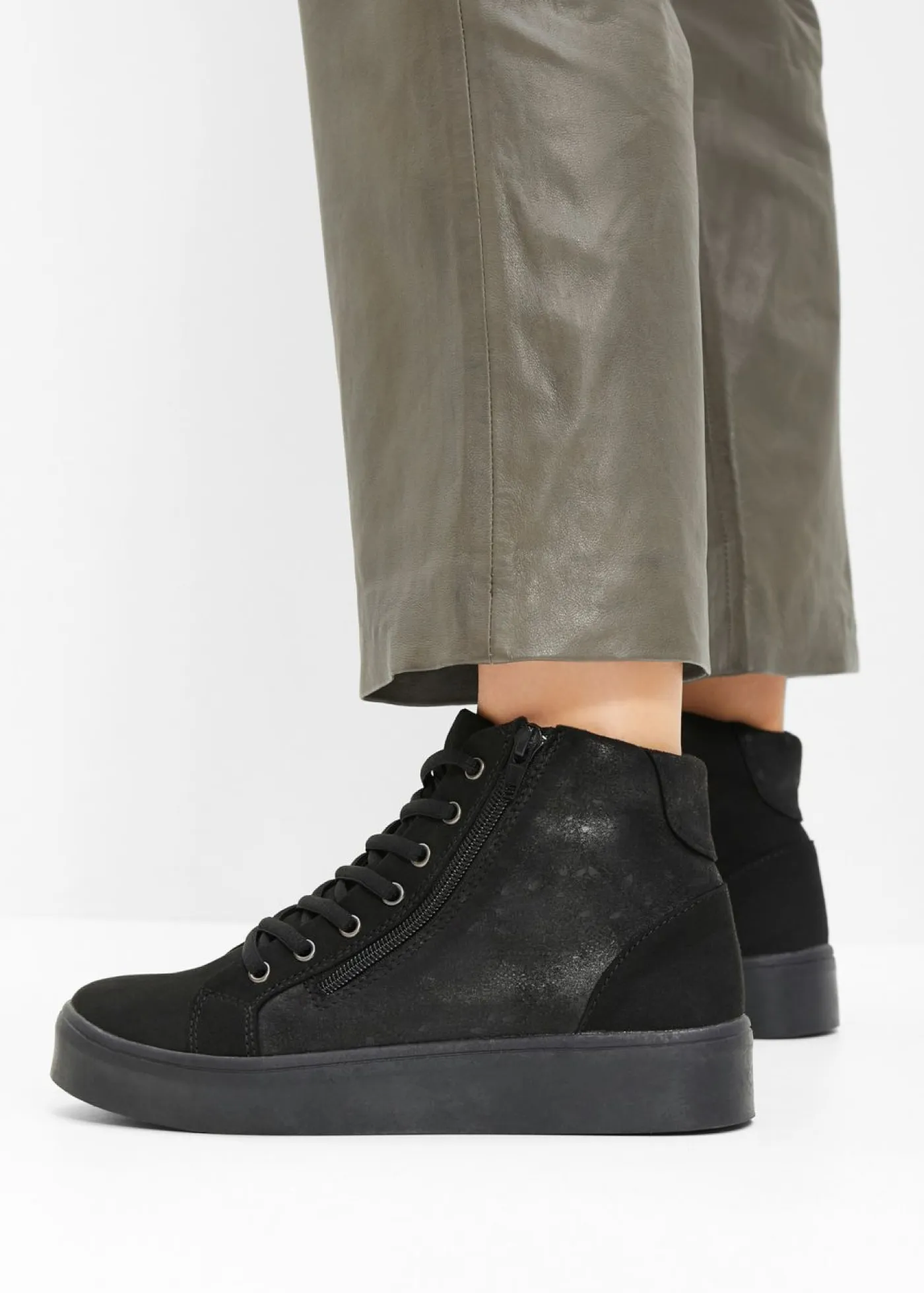 New Zapatillas de caña alta con patrón floral Mujer Tendencias·Zapatos Veganos|Zapatillas