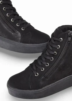 New Zapatillas de caña alta con patrón floral Mujer Tendencias·Zapatos Veganos|Zapatillas