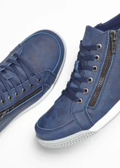 Outlet Zapatillas deportivas de caña alta con cremallera Mujer Tendencias·Zapatos Veganos|Zapatillas