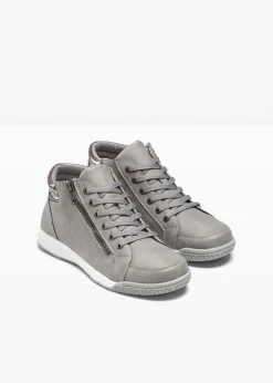 New Zapatillas deportivas de caña alta con cremallera Mujer Tendencias·Zapatos Veganos|Botas De Pelo