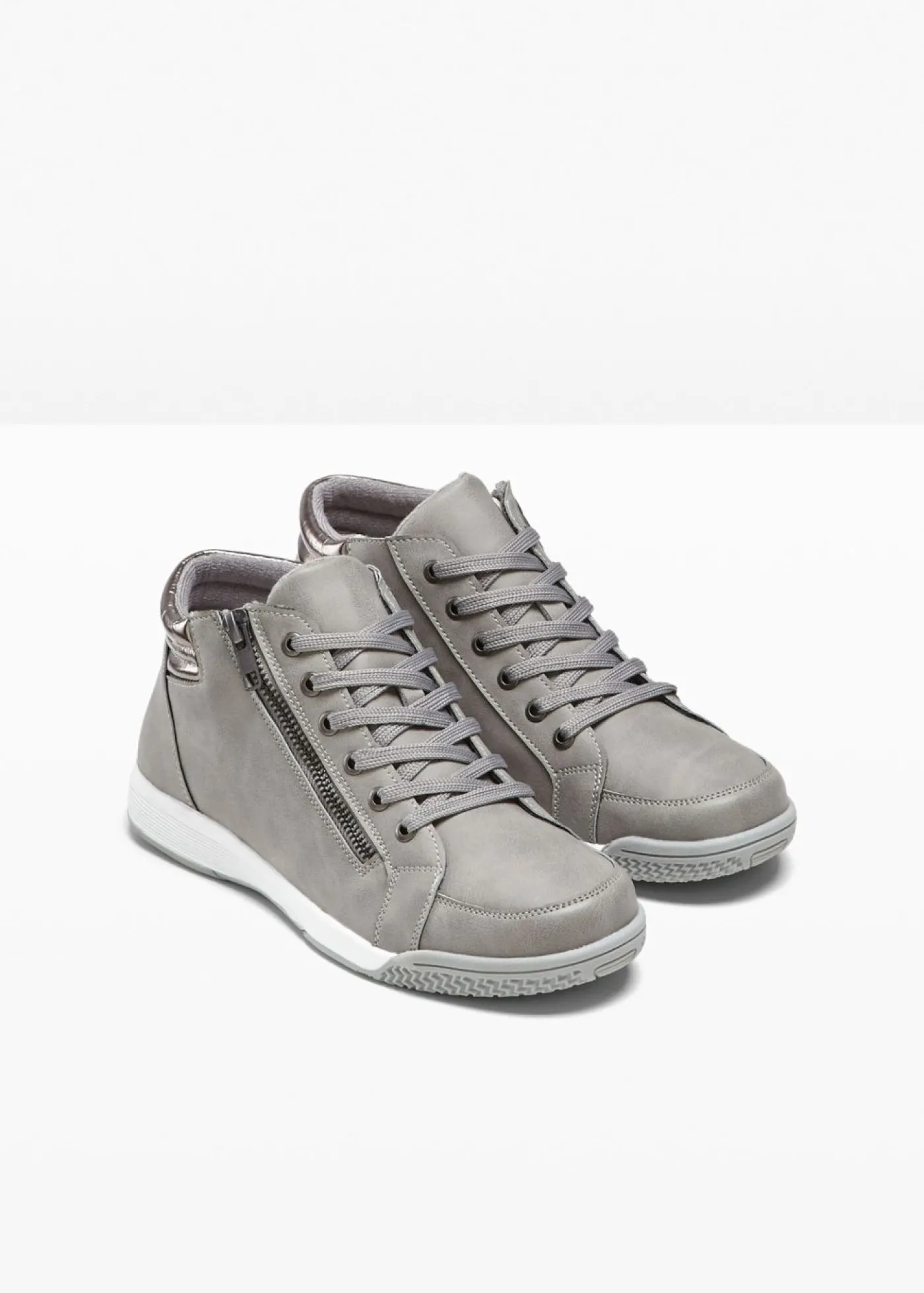 New Zapatillas deportivas de caña alta con cremallera Mujer Tendencias·Zapatos Veganos|Botas De Pelo