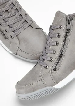 New Zapatillas deportivas de caña alta con cremallera Mujer Tendencias·Zapatos Veganos|Botas De Pelo