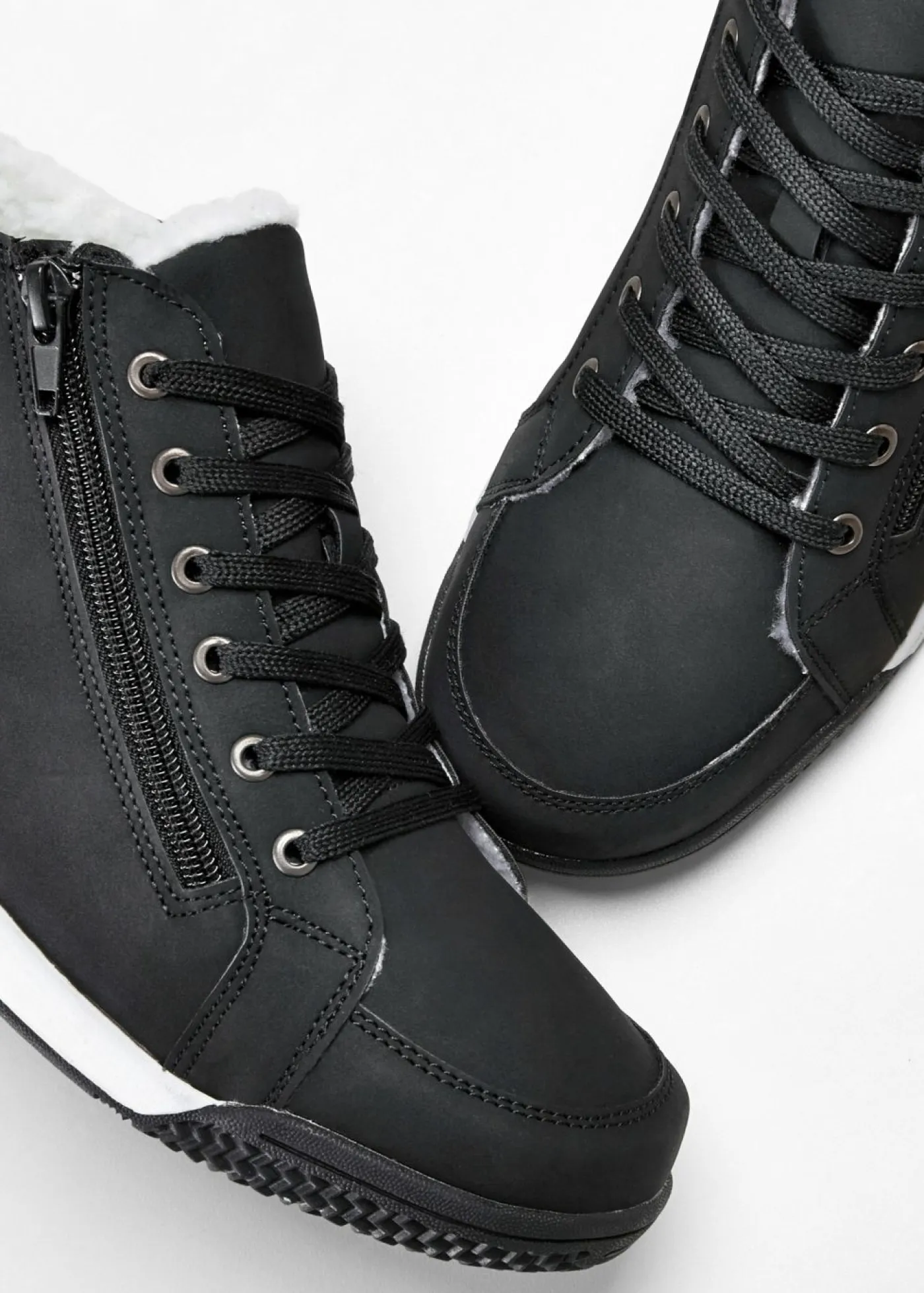 Clearance Zapatillas deportivas de caña alta con cremallera Mujer Botas De Pelo|Zapatillas