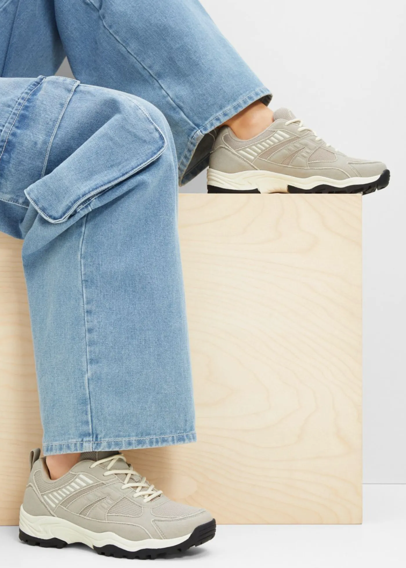 Discount Zapatillas deportivas tipo chunky con inserto de malla Mujer Tendencias·Zapatos Veganos|Zapatillas Deportivas