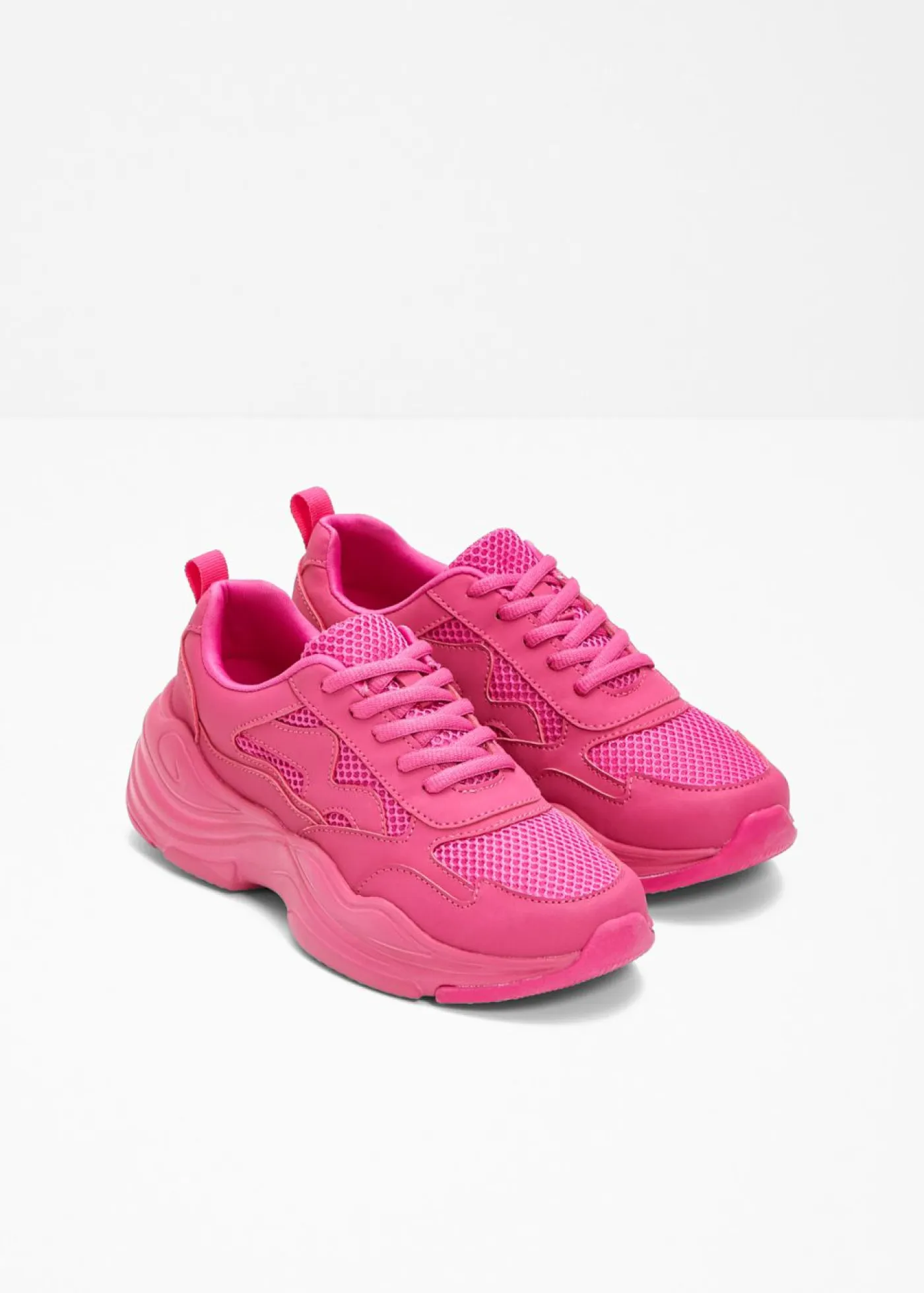 Zapatillas deportivas tipo chunky con inserto de malla Mujer Tendencias·Zapatos Veganos|Zapatillas