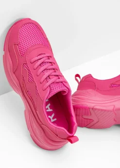 Zapatillas deportivas tipo chunky con inserto de malla Mujer Tendencias·Zapatos Veganos|Zapatillas
