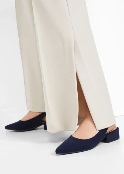 Zapatos con tacón plano y talón al descubierto Mujer Zapatos De Salón|Novedades