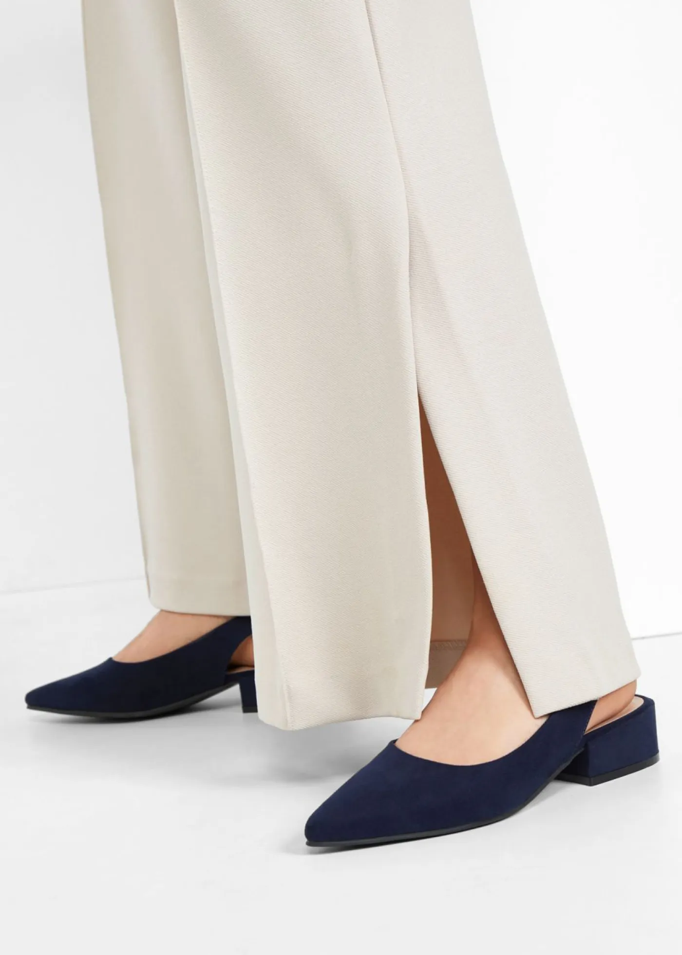 Zapatos con tacón plano y talón al descubierto Mujer Zapatos De Salón|Novedades