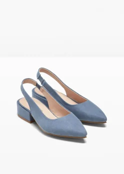 New Zapatos con tacón plano y talón al descubierto Mujer Zapatos De Salón|Novedades