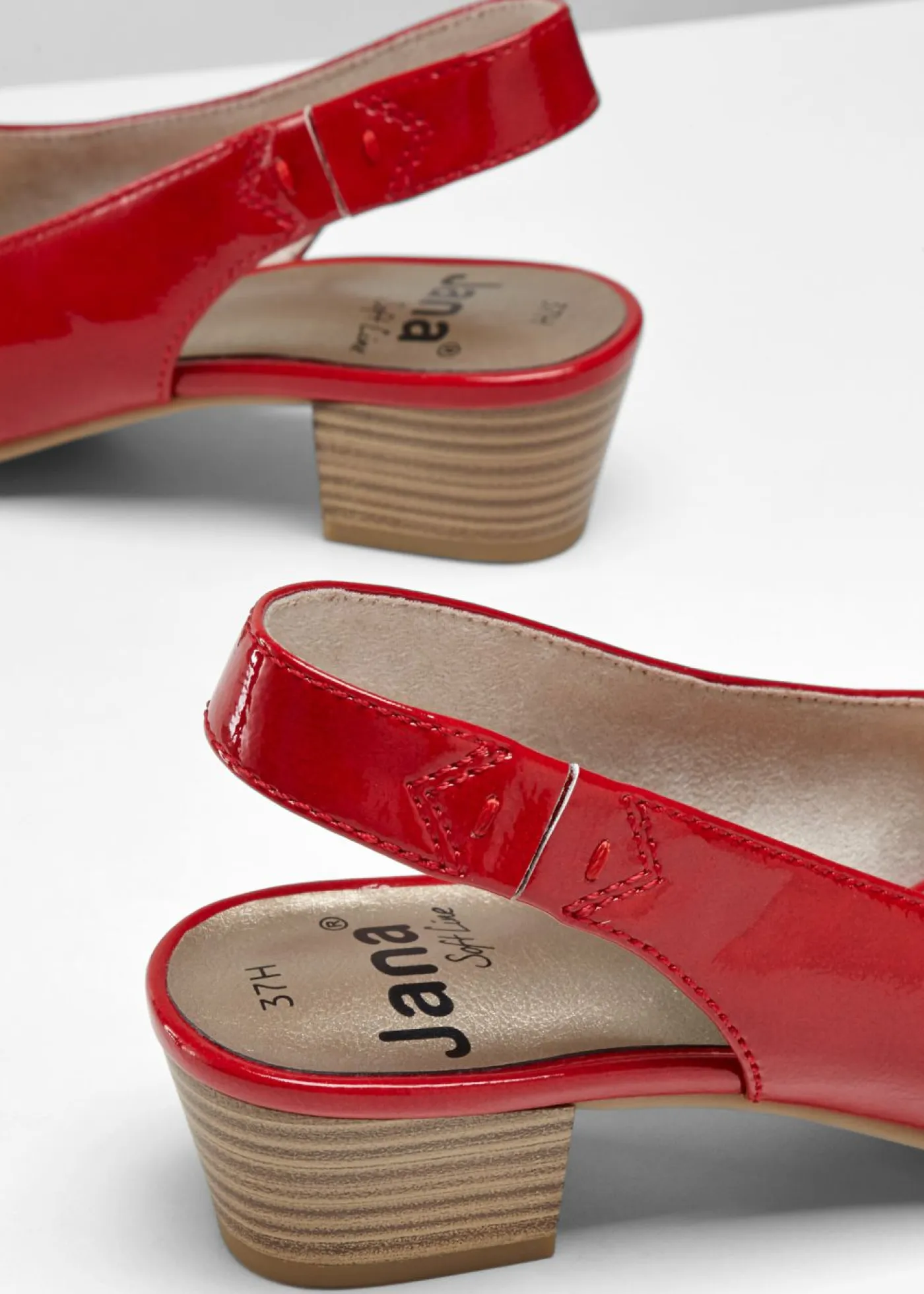 Sale Zapatos de tacón con el talón al descubierto Jana de ancho cómodo Mujer Zapatos De Marca·Jana|Zapatos Cómodos